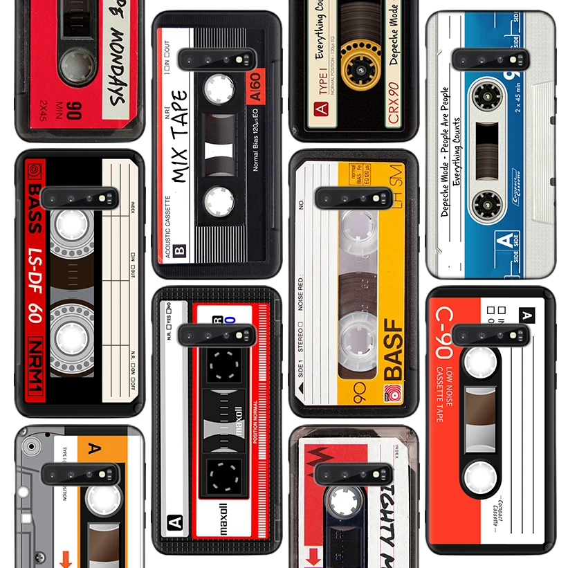 

Vintage Magnetic Old Tape Cassette Phone Case For Samsung Galaxy S10 Plus S20 FE S21 S22 Ultra S10E S8 S9 + S7 Edge J4 Housing S