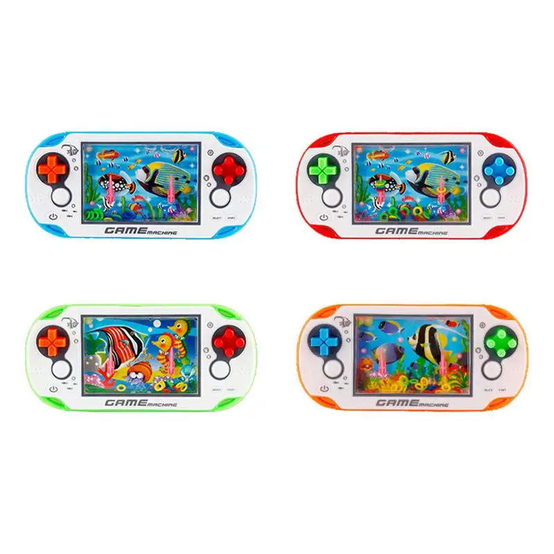 

Retro Water Ring Game Machine Child Handheld Game Machine Water Circle Squeeze Toy ParentChild Interactive Toy Random