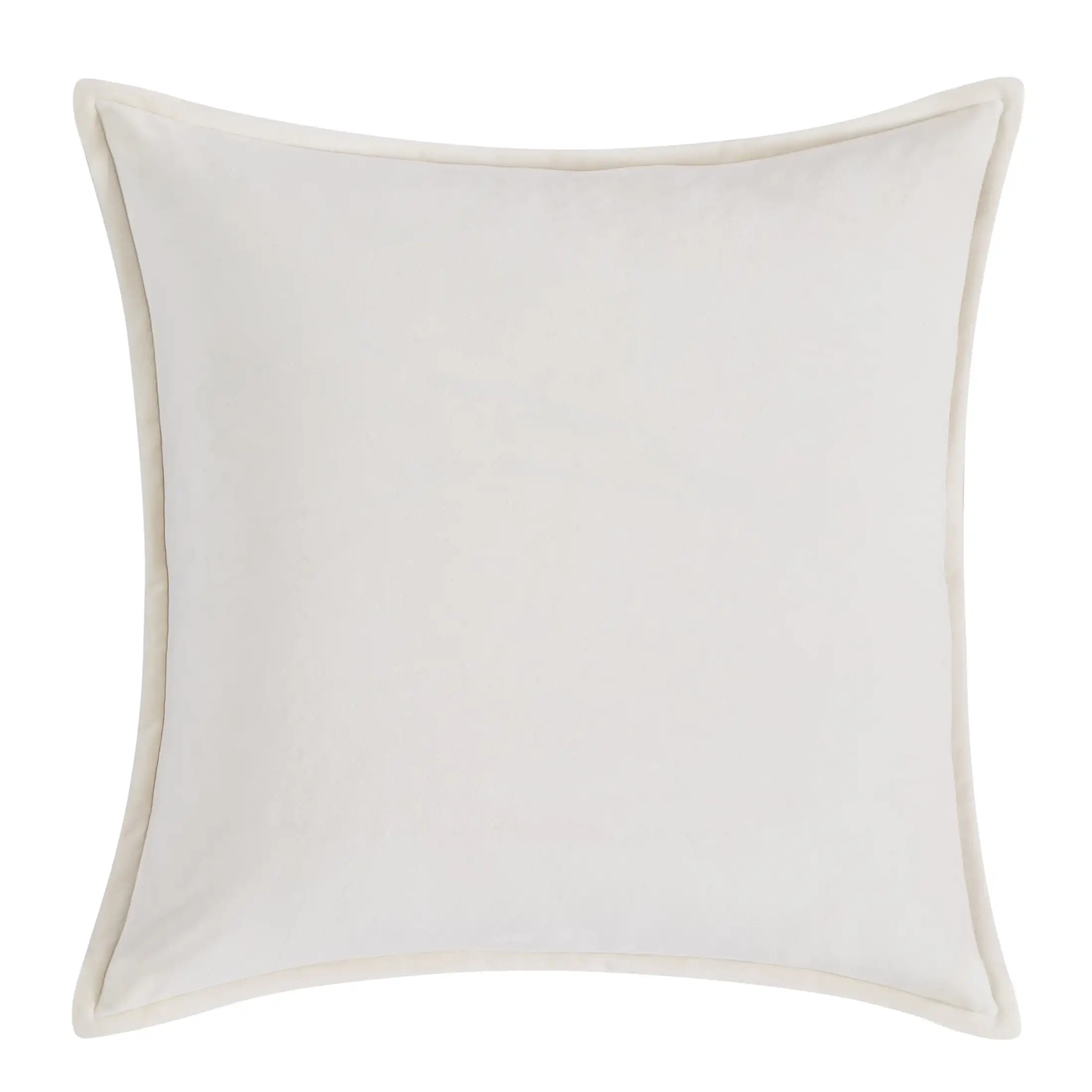 

20" x 20" Solid Reversible Beige/White Velvet Decorative Pillow