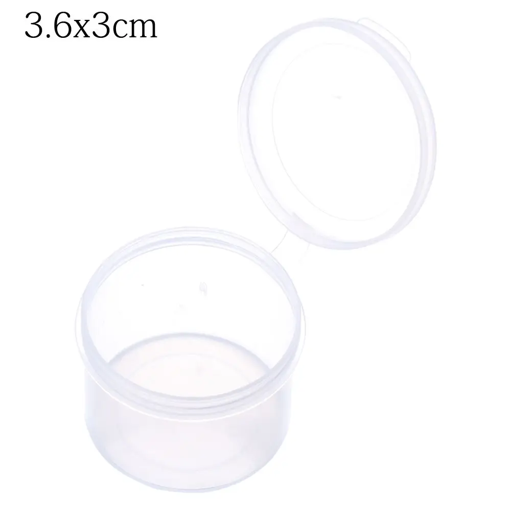 

Прозрачный пластиковый круглый контейнер для мелочей