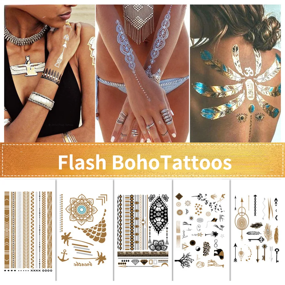 Светящиеся Бохо металлические золотые перья мерцающие водонепроницаемые