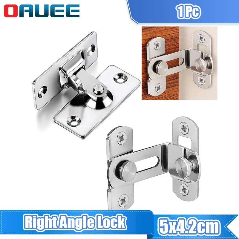 

1pc Barn Door Cast Metal Hook Latch Lock Texture Country Rustic Decoration Ornament Toilet Doors Right Angle Sliding Door Buckle