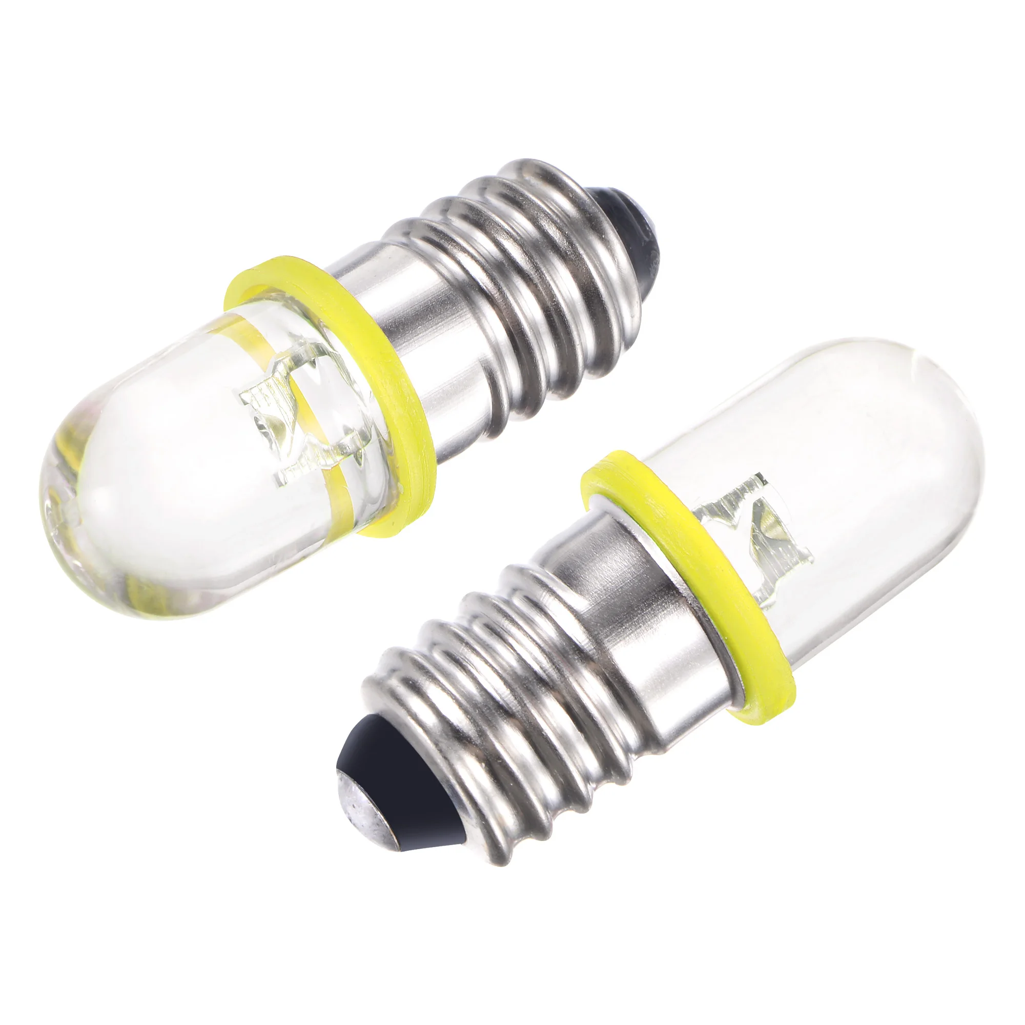 

Uxcell E10 Screw Base LED Bulb DC 6V 0.25W Round Top Mini Spot Light with Storage Box, Yellow Pack of 10