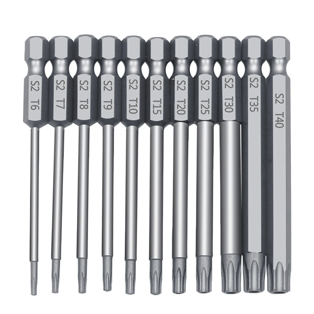 

Screwdriver Bit Set Home Hex Torx Hardware Rustproof Replacement Magnetic Portable Electric Drill Practical Durable S2 Steel