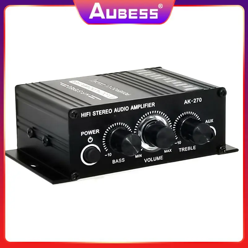 

More Powerful Sound Fm Radio Aluminum Alloy Hifi Audio Power Amplifier Thick And Sturdy Power Amplifier Led Lights Beautiful