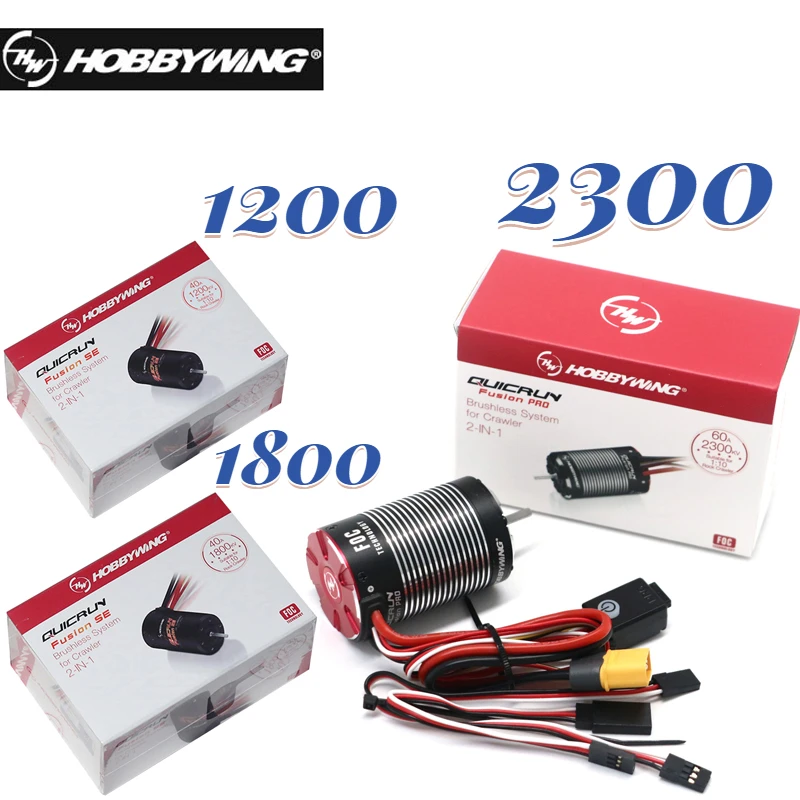 HobbyWing Fusion PRO 540 2300KV Fusion Se 1800KV 1200KV сенсорный двигатель, встроенный 60A 40A ESC 2 в 1 для радиоуправляемой машины 1/10