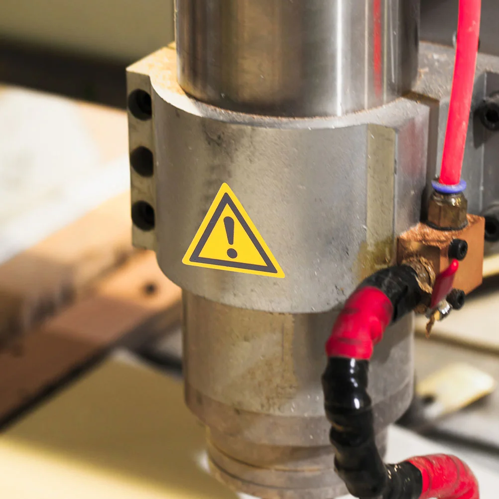 10 шт. предупреждающие этикетки безопасности знак машины треугольные наклейки