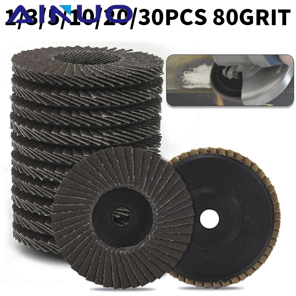 

1-30Pcs 75mm Flap Discs Sanding Discs 80 Grit Grinding Wheel Blade for Angle Grinder Deburring Derusting Abrasive Tool