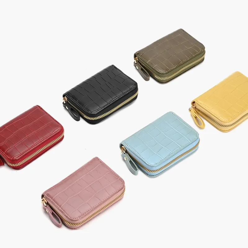 

New Organ Antimagnetic Card Case Stone Grain Leather Anti-theft Card Holder Multi-Card Slot Card Holder Bank Card Document Bag