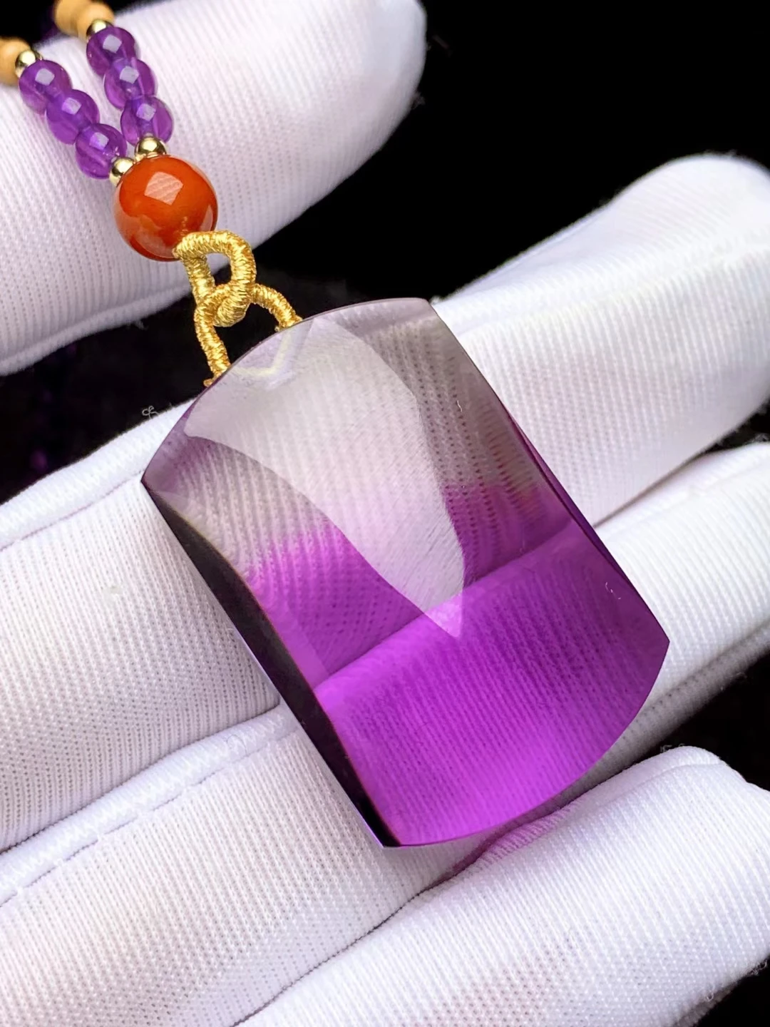 

Natural Purple Amethyst Quartz Pendant Rectangle Women Men 30.20.12mm Amethyst Necklace Jewelry Genuine AAAAA