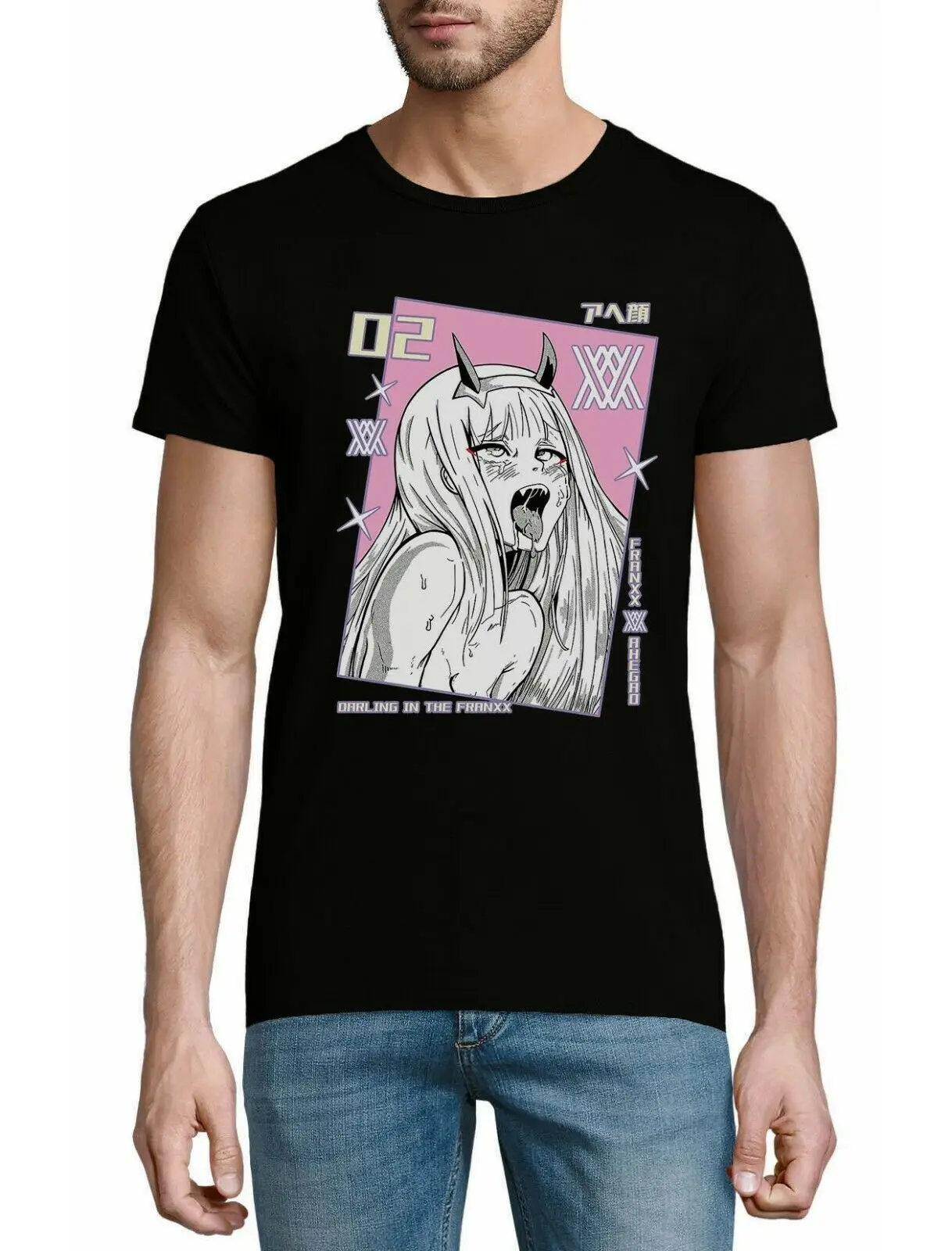

Darling In The Franxx Lewd Zero Two Face Hentai Men's Cotton T-Shirt