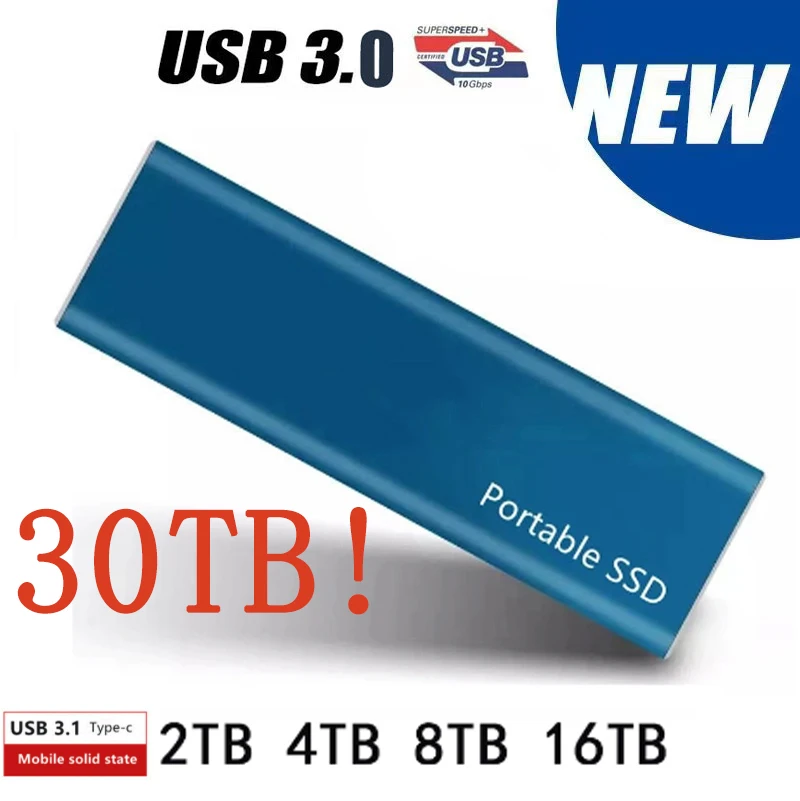 

Портативный жесткий диск SSD 500 Гб, 1 ТБ, ранний жесткий диск 4 ТБ, 8 ТБ, внешний твердотельный накопитель 1 ТБ, USB 3. 0 Type-C жесткие диски для ноутбуков и компьютеров