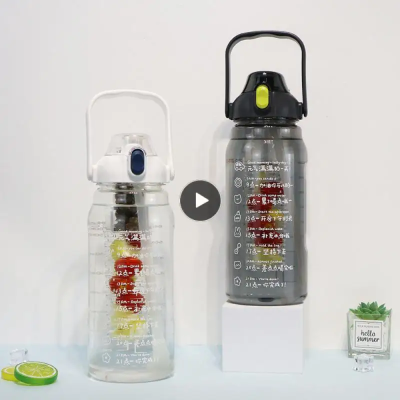 

Good Sealing Plastic Sports Cup Transparent Leak-proof Bicycle Water Bottle Household Accessories Tea Partition Design