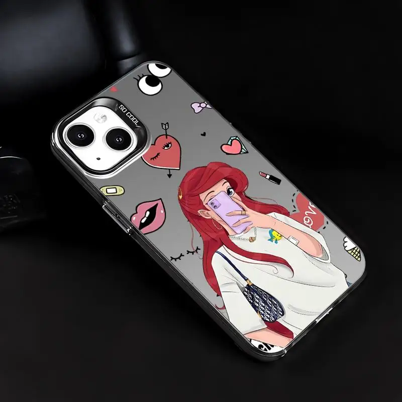 Красивые чехлы для телефонов с принцессой селфи Apple iphone 14 pro max чехол 15pro 16 13 11Pro 16plus