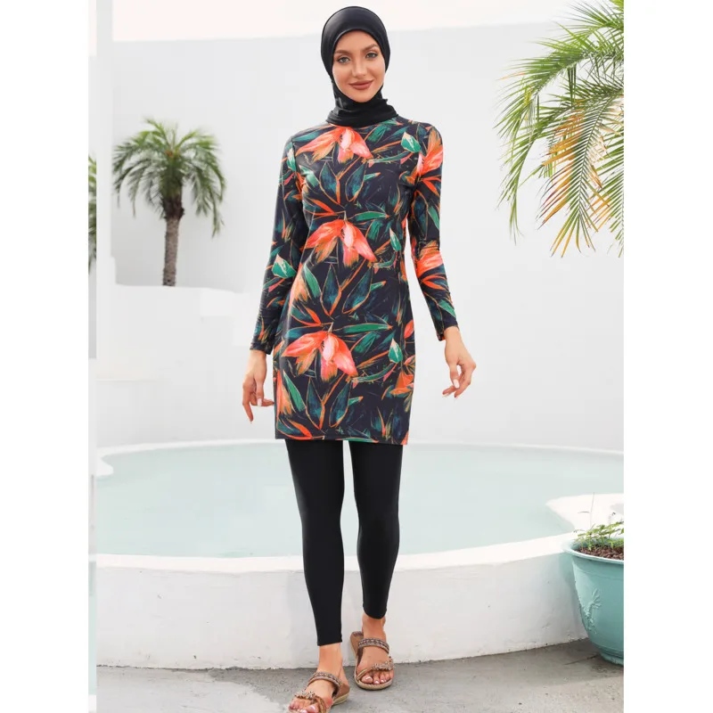 Дешевые мусульманские скромные купальники купальник накидка для девушек