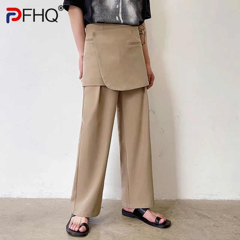

PFHQ 2023 Spring Ins Korean Style Design Stylish Structure Suit Two-piece Suit Pants Niche Design Casual Trousers Elegant Trendy
