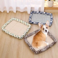 comfortable kennel summer four seasons universal bed washable cats nest rattan mat cool cushion dog accessories pet items