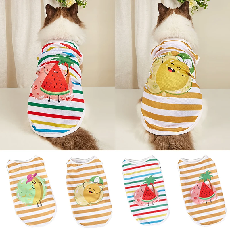 

Dog T-Shirt Vest Sun Protection Clothes Pet Summer Beach Vest Cat T-shirt Pet Vest Cute Thin Comfortable Breathable Cartoon New