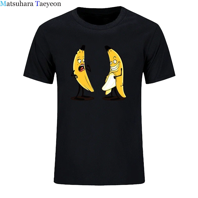 

Banana Design Funny T Shirts Cool Men T Shirt EU Size Cotton T-Shirt Gift for Man Originality Short Sleeved Summer T Shir New