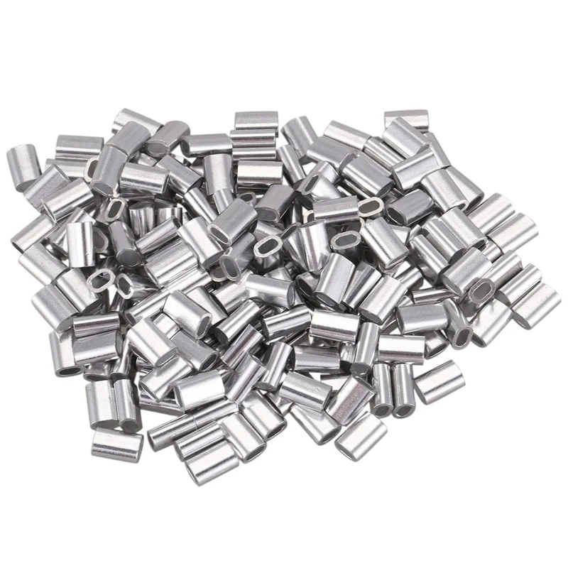 

M1.5 Wire Rope Aluminum Ferrule Cable Ties Crimp Wire Rope Chuck Aluminum Jacket 2000 Pieces