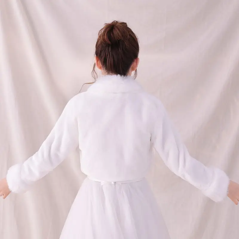 Женская зимняя короткая куртка Y1UE с длинным рукавом изогнутым подолом ворсом