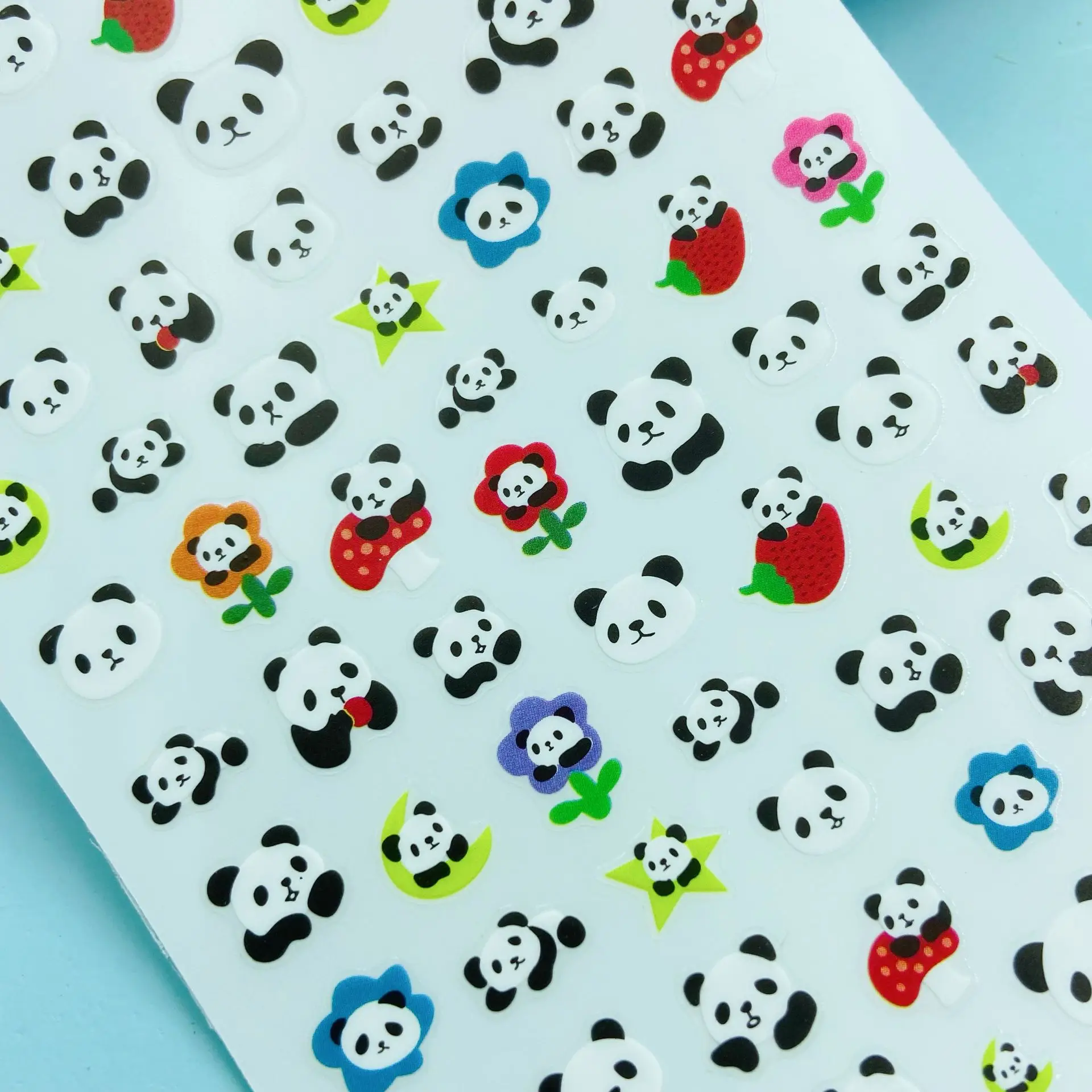 Наклейки для ногтей в японском стиле стикеры сделай сам панды зайчика и моркови