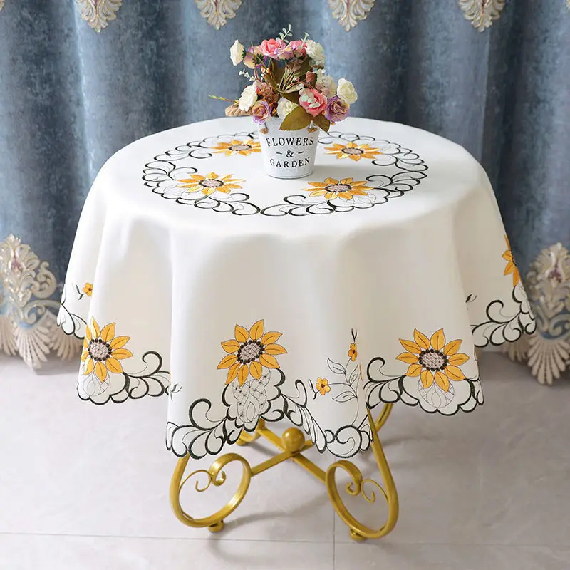 

Small circular lace tablecloth hollow out home_Ling17