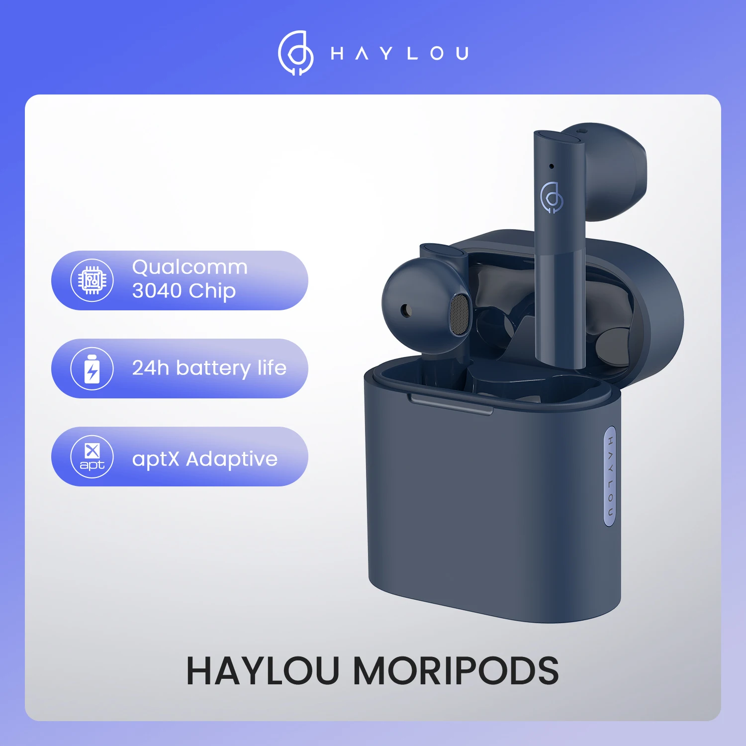 Беспроводные наушники Haylou MoriPods QCC3040, гарнитура Bluetooth V5.2, TWS наушники aptX, адаптивные наушники AAC с 4 микрофонами