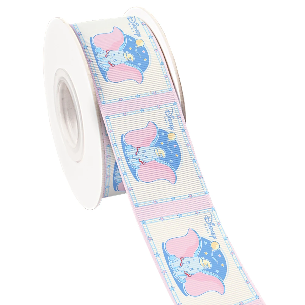 

Disney Dumbo Cartoon Printed Grosgrain Ribbon 10yards Satin Ribbon for DIY Hair Craft Supplies Sewing
