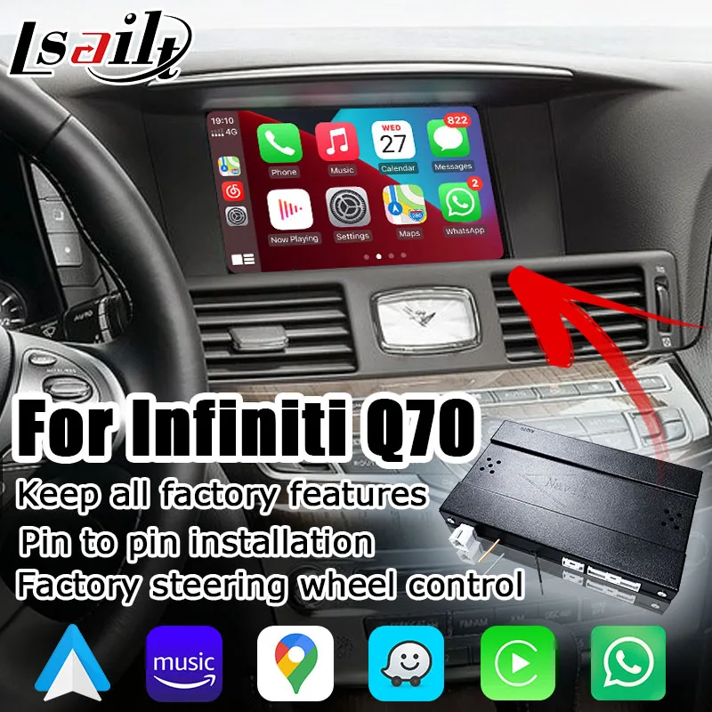 

Беспроводной интерфейс CP AA для Infiniti Q70 Y51 InTouch совместимый с Nissan Fuga Top Skyline от Lsailt