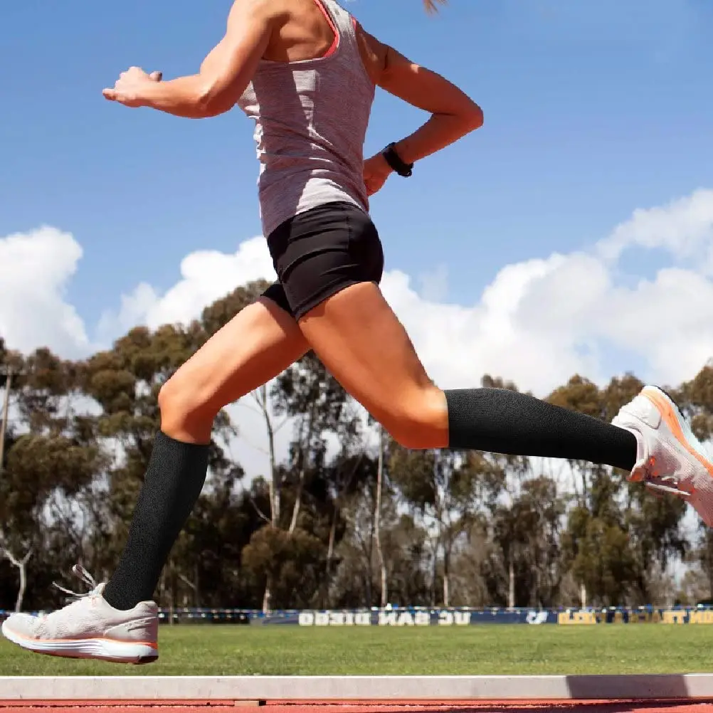 Dropshipping Women Compression Socks 15-20 MmHg  Knee High Diabetes Varicose Veins Nurse Socks Fashion Long Nylon Socks for Men