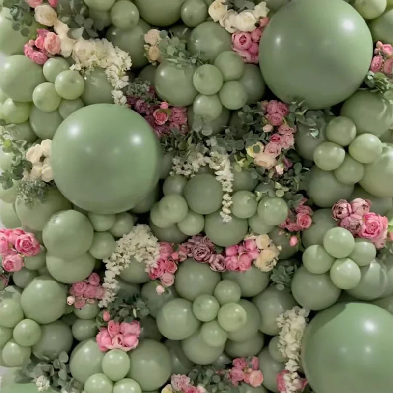 

5/10/18inch Avocado Green Latex Balloon Baby Shower Wedding Celebration Background Decoration Birthday Retro Green Air Globos