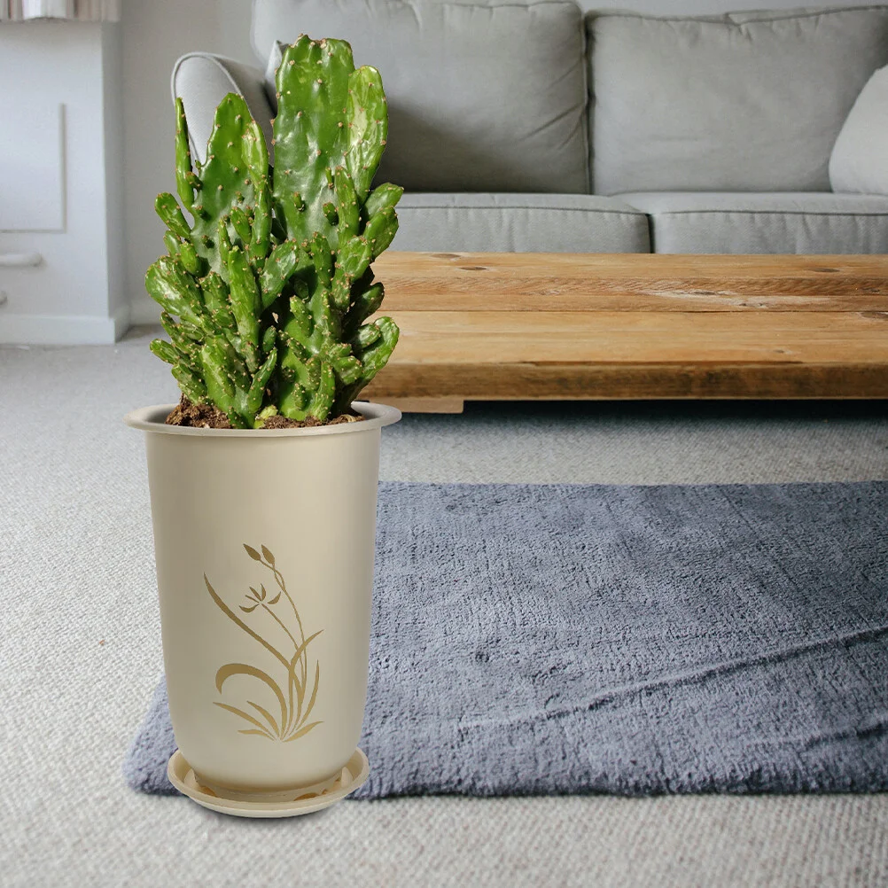 

Flowerpot Resin Nursery Planter Orchid Planters Pots Saucer Spring Outdoor Decor