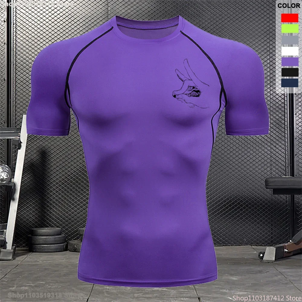 Мужская Компрессионная Футболка Для Фитнеса Быстросохнущий Эластичный