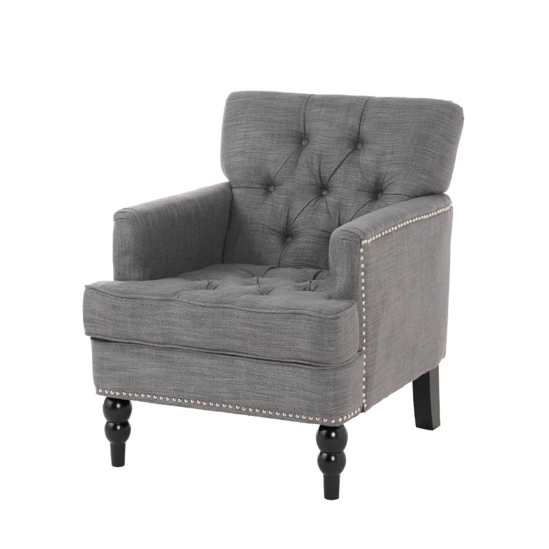 

Noble House Liam Fabric Charcoal Gray Club Chair
