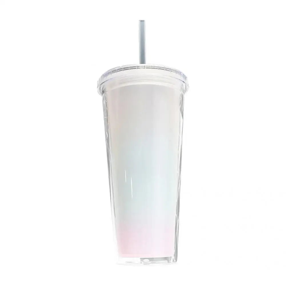 

Gift 600ml High-quality Summer Magical Color Changing Tumbler Eco-friendly Straw Drinking Bottle Splash-proof for Kids