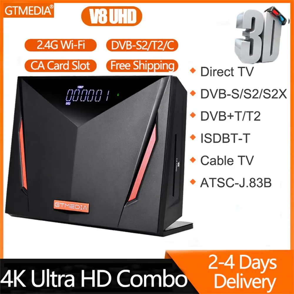 4K Ultra HD GTmedia V8 UHD-ресивер спутникового ТВ DVB-S2 / T2 C Комбинированный декодер ISDBT