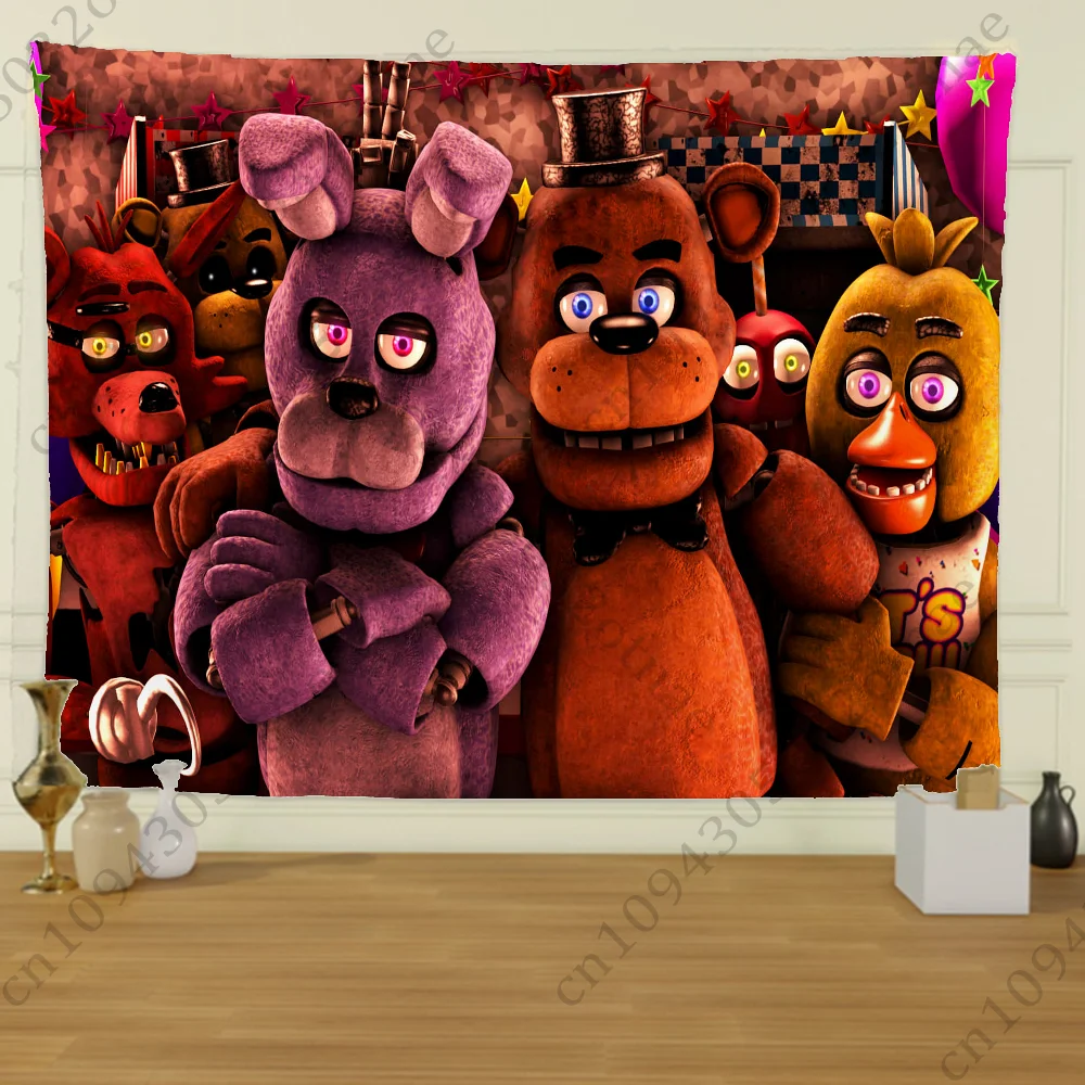 Fnaf F-Five-nights-At-F-Freddy Гобелен с креативным узором Фото Гостиная Настенный