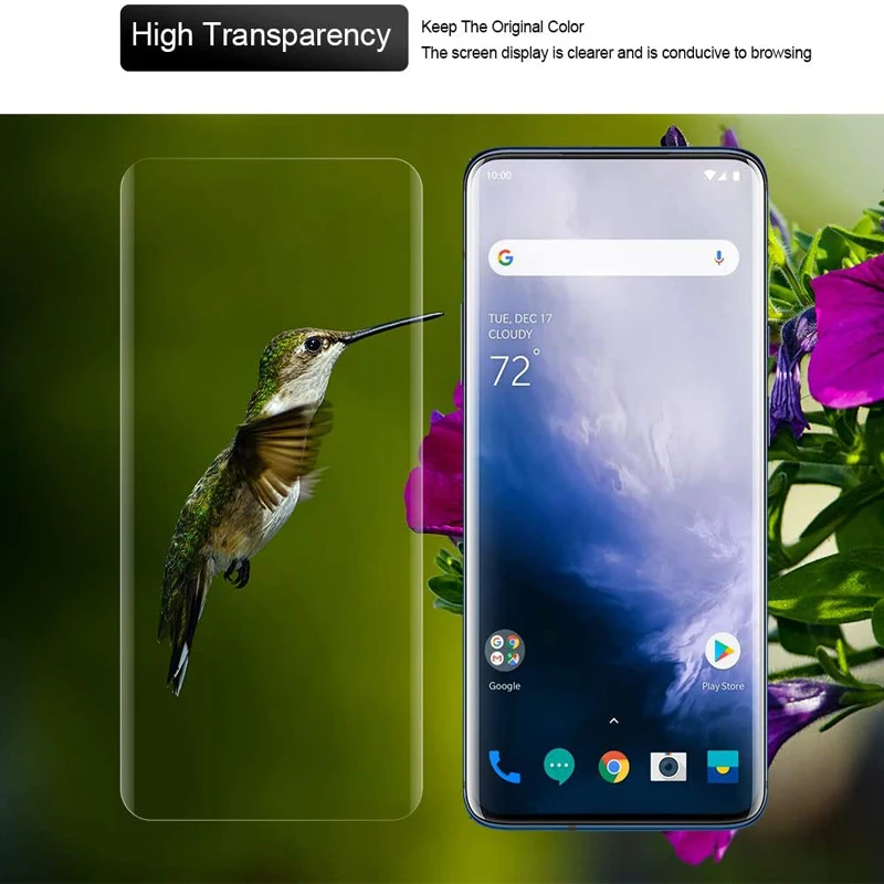 Закаленное стекло с жидким клеем для Oneplus 7 7T Pro пленка экрана премиум-класса One Plus 9