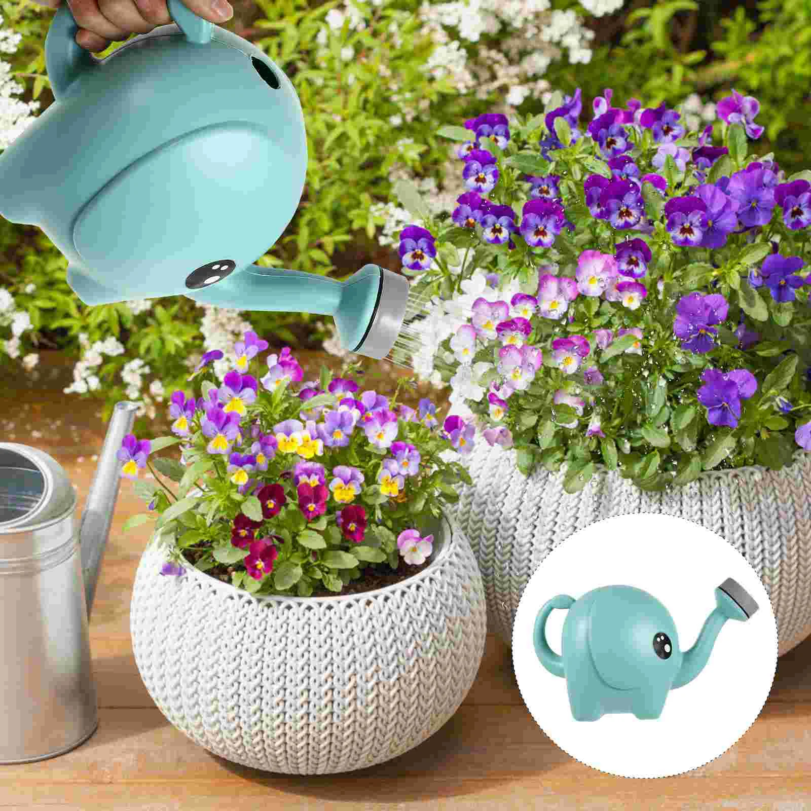 

Toys Toddlers Pictograph Watering Can Device Flower Potted Sprinklers 25X15CM Blue Plastic Gardening Tool Baby