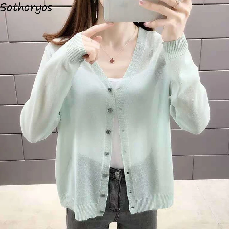 

Jackets Women S-3XL Pure Classic Sun-proof Summer Breathable Daily All-match Basic Ulzzang Female See-through Minimalist Casual