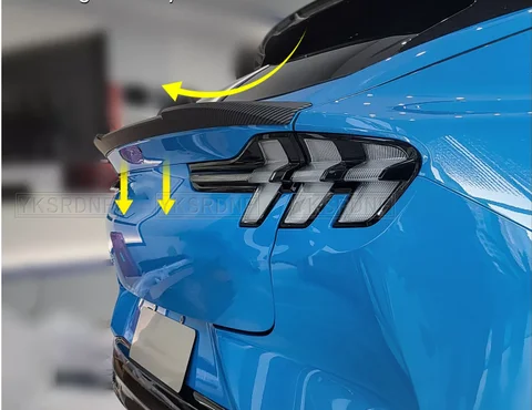 Автомобильное заднее крыло для Ford Мустанг Mach-E 2021, 2022, АБС-пластик, карбоновое покрытие
