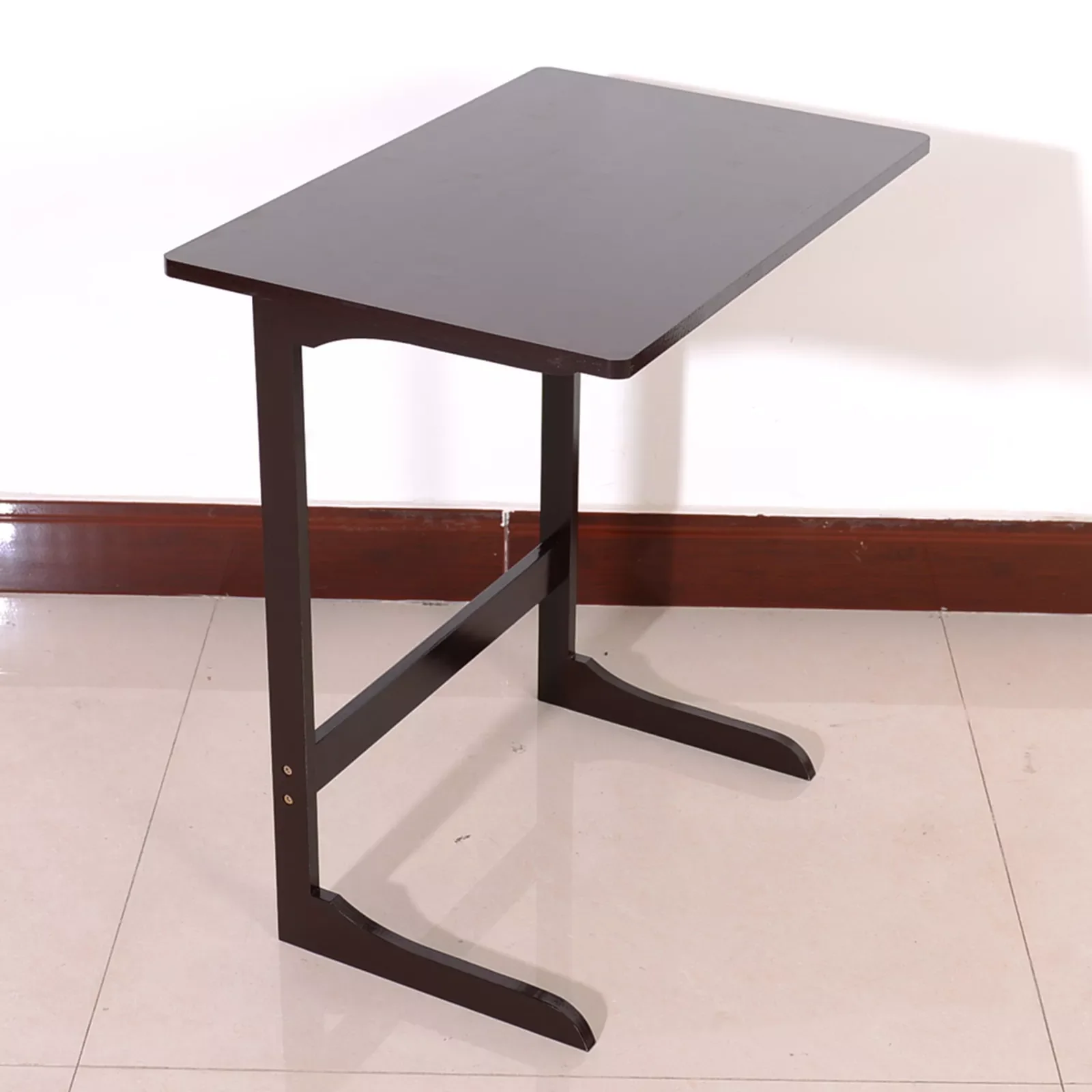 

Vintage L-Shape Coffee Table Bamboo Frame Sofa Side Table End Table Home Computer Desk Storage Holders Furniture
