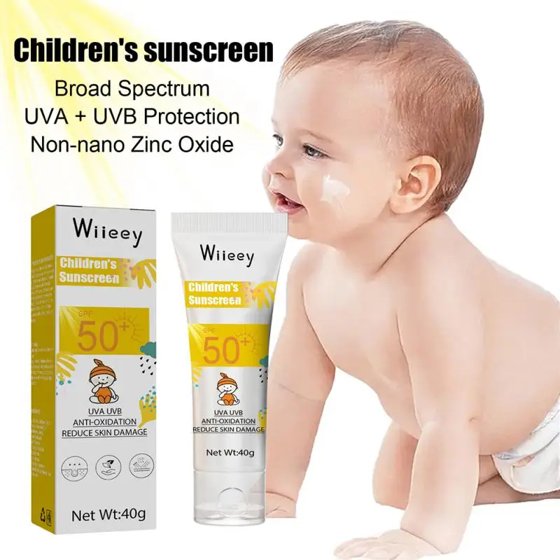 

Детский солнцезащитный крем SPF 50 +, мягкий, не раздражающий, не ОКИСЛЯЮЩИЙ, УФ-стойкий крем для тела, 40 г