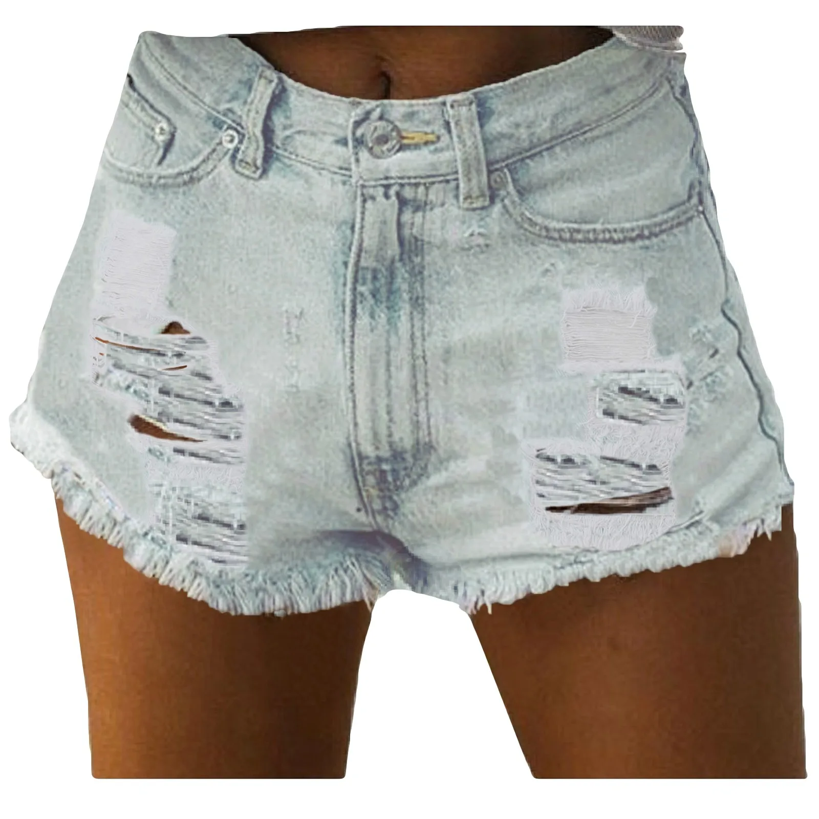 Сексуальные перфорированные летние пляжные модные повседневные шорты с высокой