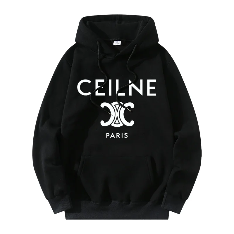 

Winter Cotton Hoodies Luxury Brand Print Black Men Clothing fashion Sweatshirt Pants Oversized Jogging Women Fleece Tracksuit