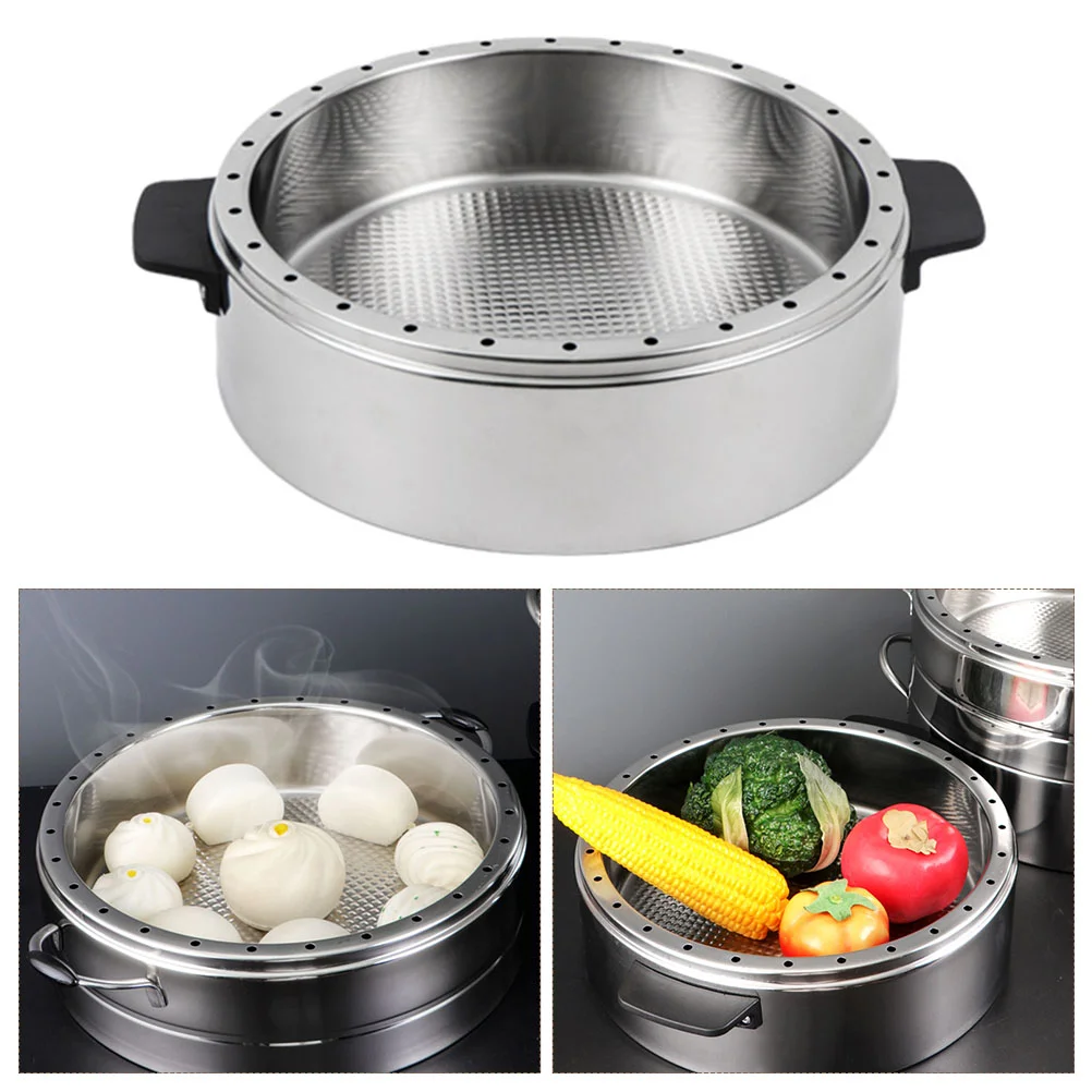 

Stainless Steel Cooking Multi-function Home Drain Basket Steaming Basket Steamer for Kitchen Home Daily