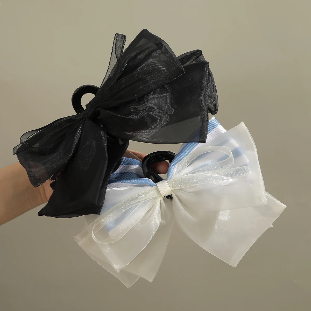 Женская заколка-краб для волос черная сетчатая Заколка-краб в Корейском стиле