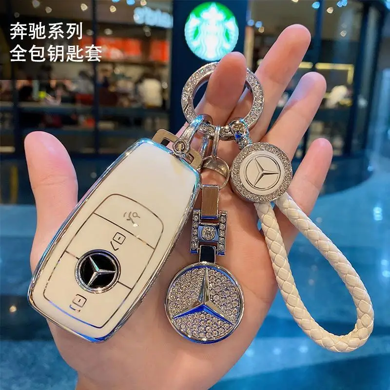 

Suitable for Mercedes-Benz Key Set C-class E-class GLC300L Bag E300l/E260/E350 Shell A200180L Glb220 260 Key Pouch Diamond