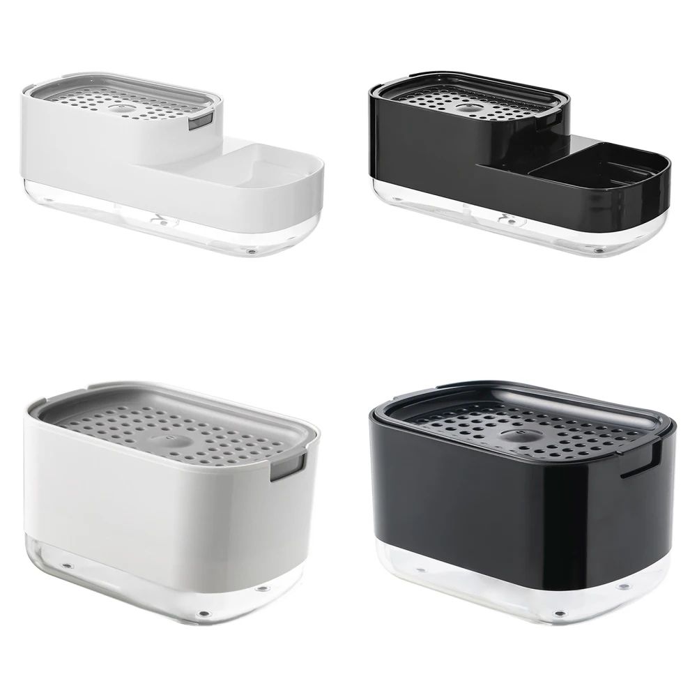 

Kitchen Soap Holder Detachable Tray Allows Corrosion-resistant And Safe Durable Creative Press Type Soapy Liquid Box